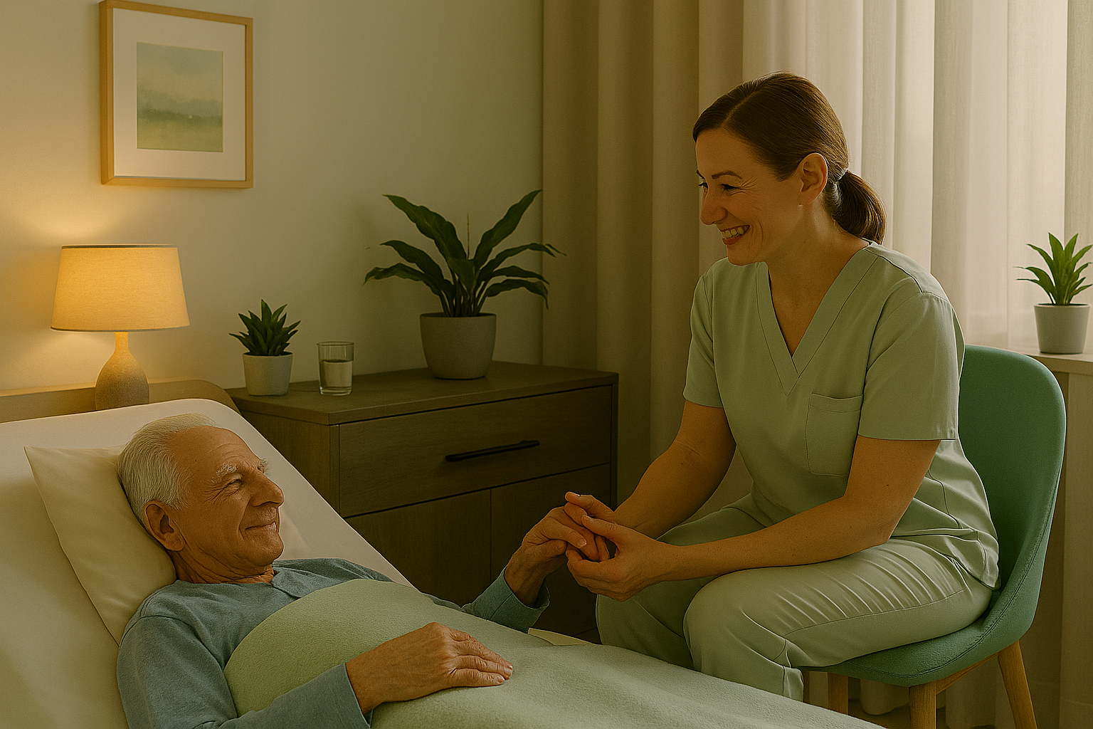 Verzorging aan bed bij Hospice Gasthuis Hoogezand - Sappemeer