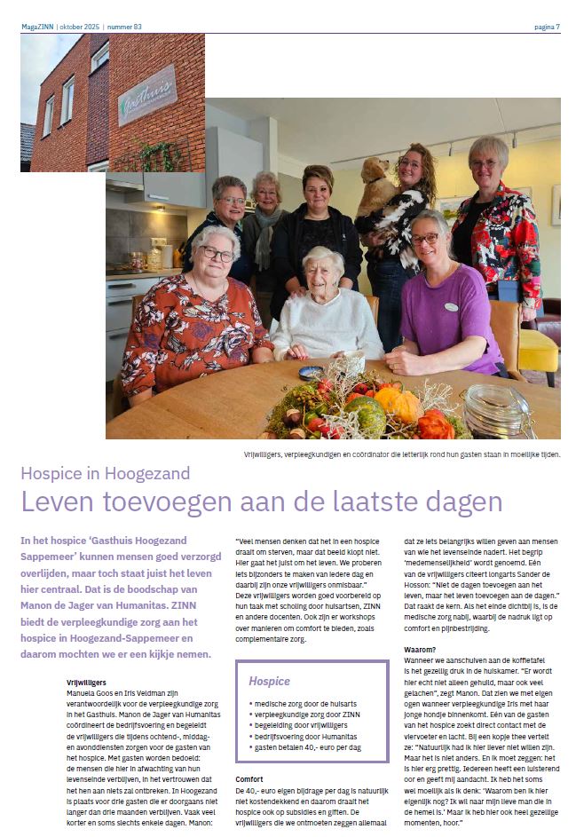 Hospice Gasthuis Hoogezand -Sappemeer in MagaZINN